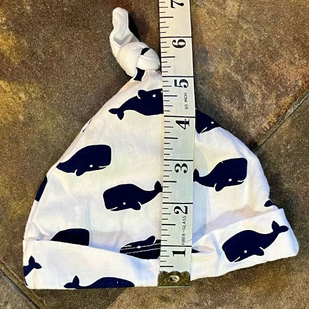 Mighty Goods Blue Whale Baby Knot Hat 9 months